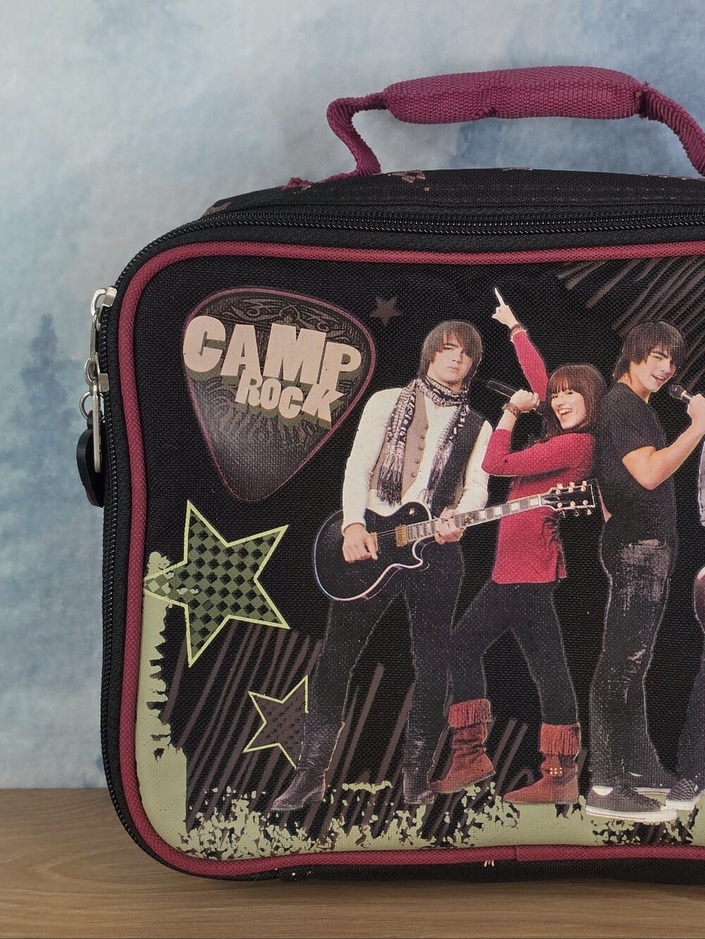 Disney Camp Rock Jonas Brothers Demi Lovato Zipper Closure Lunch Bag Y2K - Picture 2 of 16